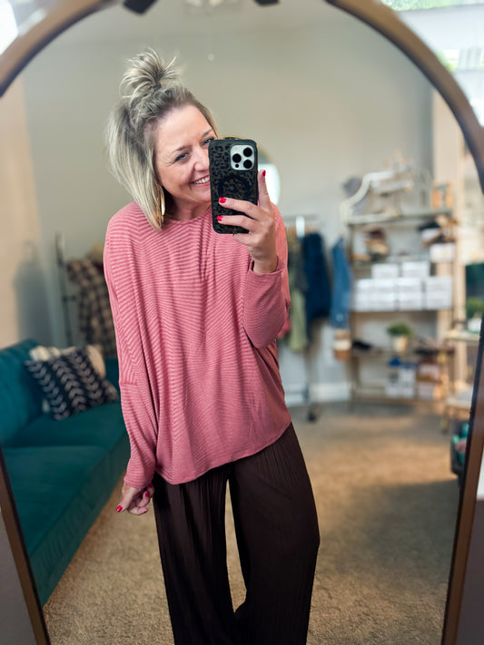 Marsala Long Sleeve Top