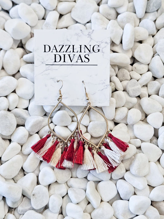 Touchdown Tassel Earrings-2 Colors