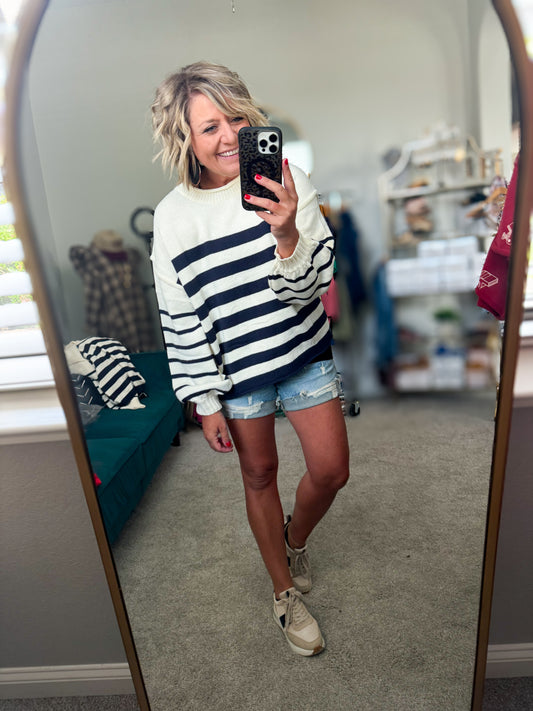 Just a Thought Stripe Sweater