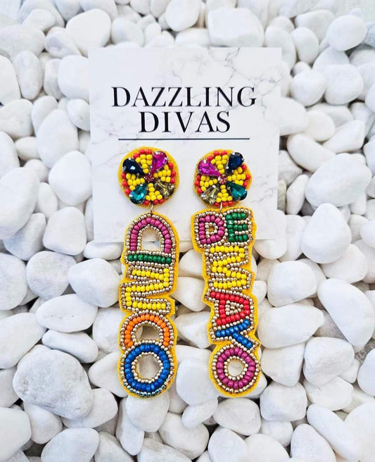 Cinco De Mayo Beaded Earrings