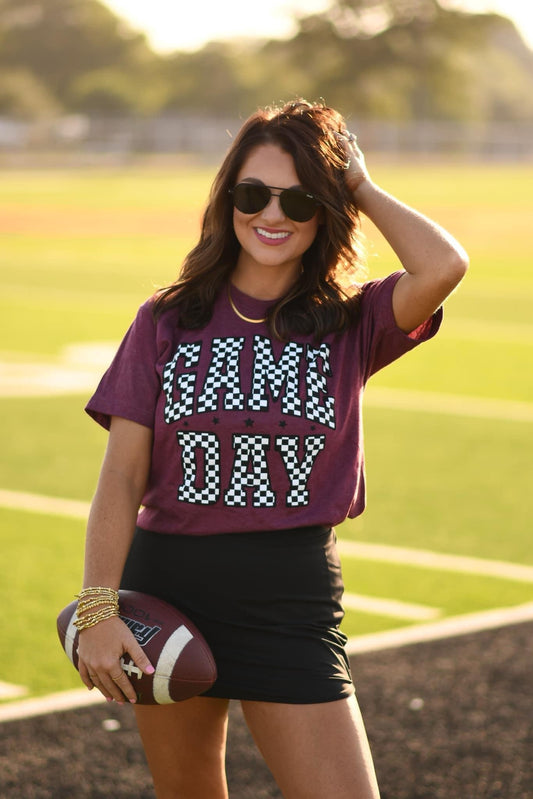 Checkered Game Day Tee-9 Colors