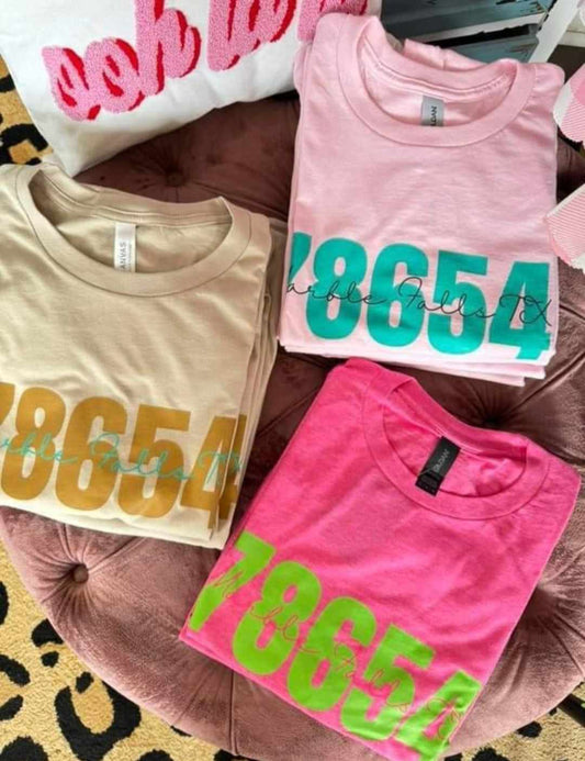 Custom Zip Code Tees